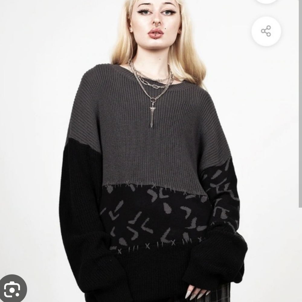 Disturbia Abstract Longline Jumper